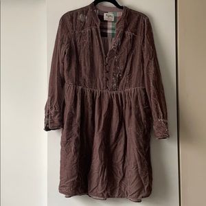 Anthropologie Velvet Holding Horses Dress